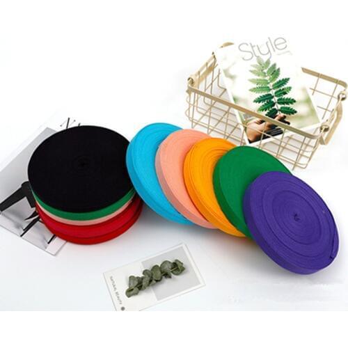 1cm 2cm Multi Color Herringbone Tape Ribbons 100% Cotton Woven Ribbon Sewing Overlock Cloth Strap Belt DIY Accessories 5meter