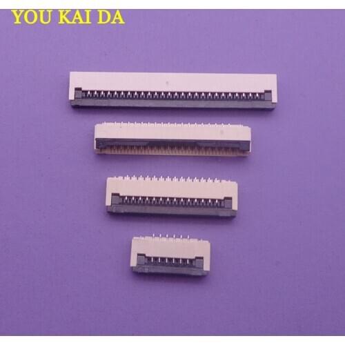 10pcs FPC FFC Flat Cable Connector 1mm Pitch Under Clamshell Socket 4P 5P 6P 8P 10P 12P 14P 16P 18P 20P 22P 24P 26P 28P 30P