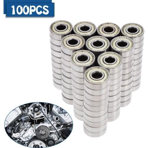 100 PCS 608 ZZ Skateboard Bearings, Double Shielded,8x22x7 Miniature Ball Bearings(Pack of 100)