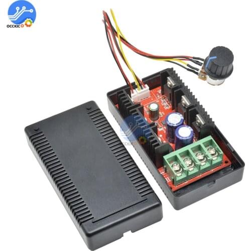 2000W 40A DC 12V 24V 48V 10-50V DC Motor Speed Controller PWM RC Car Fan Speed Regulator Adjustable Switch with Cover Box