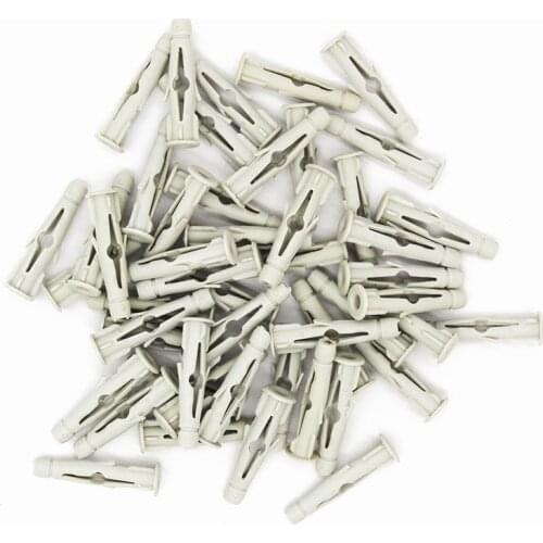 50Pcs Nylon Plasterboard Drywall Wall Plug for Window Door Frame Concrete Screws M6x35 Screw New Arrival