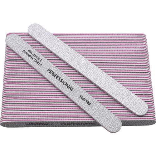 50Pcs Professional Nail File Buffer Block 100/180 Grey Nail Art Sanding Files Nail Art Salon Manicure UV Gel Tip Pedicure Tools