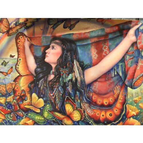 MHD Diamond embroidery woman 5D DIY Diamond Painting Cross Stitch Butterfly pattern mosaic Rhinestone Puzzle needlework