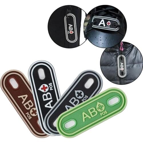 Army Tactical Negative Blood GROUP Positive A B AB O POS Blood + - Neg Type PATCHES ID Tag BADGE Appliques