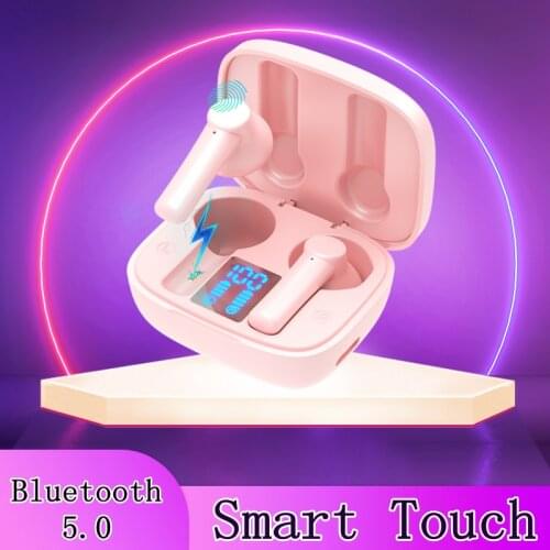 Wireless Earphones TWS Bluetooth 5.0 Mini Earbuds Stereo Bass LED Power Display Noise Cancelling Sports Waterproof Earbud In Ear