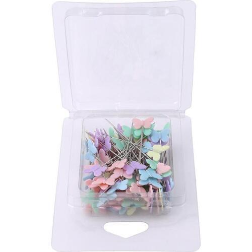 100pc Patchwork Pins Flower Button Head Pins DIY Quilting Tool Sewing Accessories Sewing Patchwork Pins Butterfly Crafts Needles