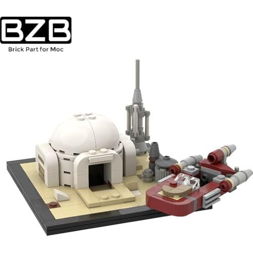 BZB MOC 61032 Universe War Series Tatooine Desert Hut Building Block Model Decoration Kids Brain Game DIY Toy Best Birthday Gift