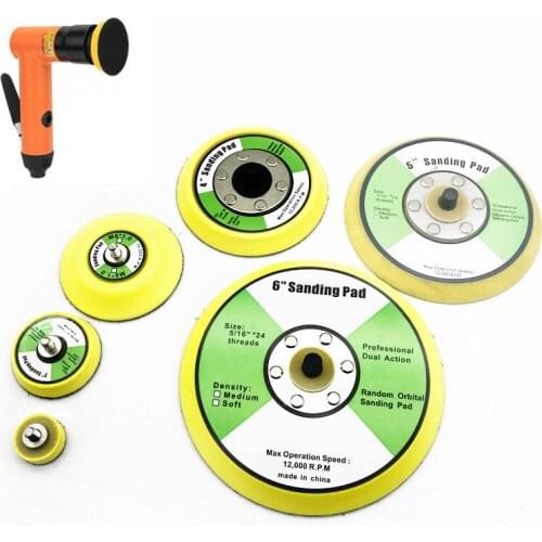 1-6 inch Flocking Polishing sanding discs Hook Loop Suction Cup Pad Plate Sandpaper Holder Sticky Disk For Pneumatic Polisher