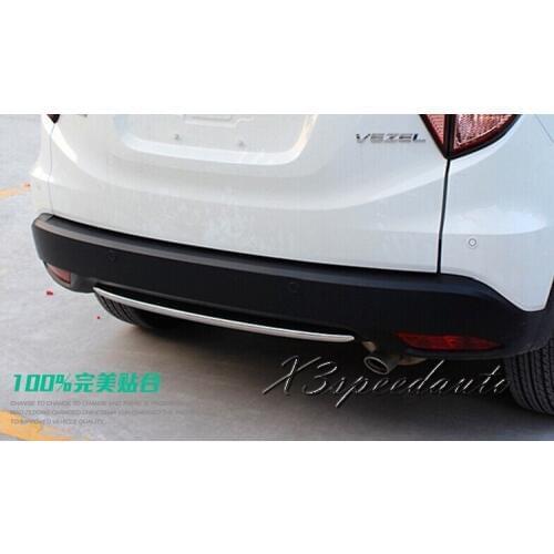 For Honda Vezel HR-V 2014-2018 Rear Bottom Bumper Trunk Lid Trim High Quality Chromed 1pcs