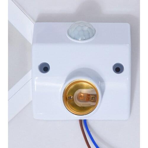 For Corridor Power Saving White For Bathroom E27 Smart Home LED Bulb Holder Infrared Motion Sensor Lamp Socket Switch
