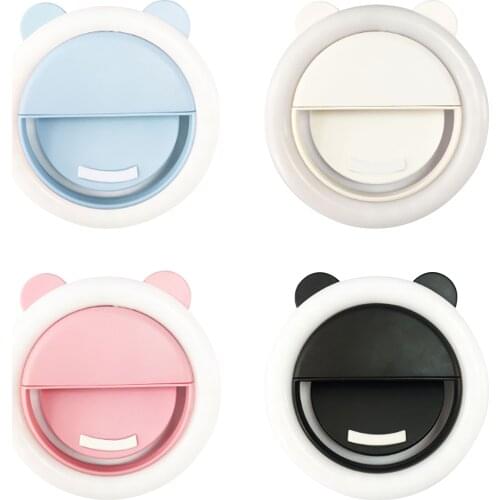 USB Charge Led Selfie Ring Light Mobile Phone Lens LED Selfie Lamp Ring Flash For IPhone For Samsung Xiaomi Phone Selfie Light