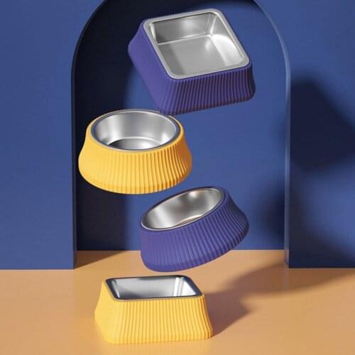 Stainless Steel Square Dog Bowl Non-Slip Detachable Large Food Bowl Suitable For Small Medium And Large Dogs
