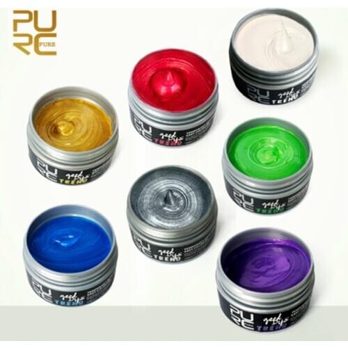 PURC 2017 hot selling good dye trend 7 colors hair color 100ml instrant hair dye wax fashion hair care hair styling products