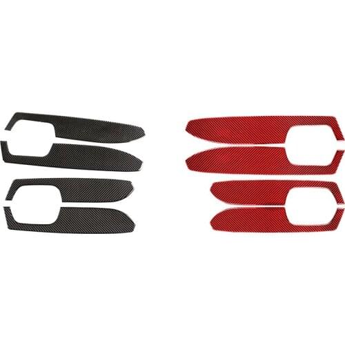 Carbon Fiber Car Side Door Handle Armrest Cover Protection Trim Sticker for Toyota - 2014-2021