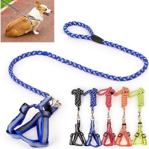 Large Reflective Dogs Collar Harness Leash Nylon Pitbull For Pet Collar Cat Accessories Supplies Dropshipping