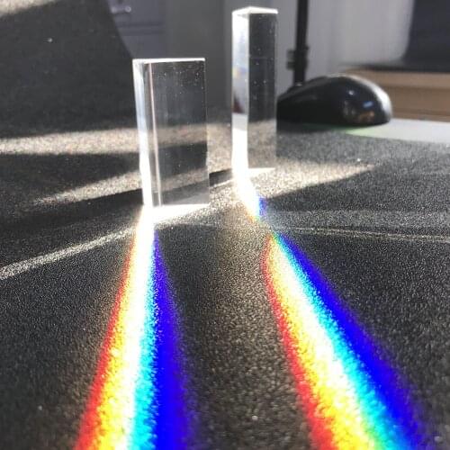 Optical Glass Rainbow Prism Teaching Triangle Prisms Colorful Light Shooting Rainbow Effect Photography