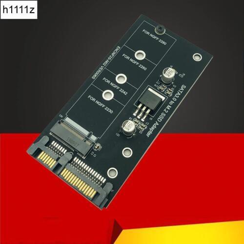 H1111Z Add On Cards M2 SATA Adapter M2 to SATA M.2 to SATA Adapter M.2 NGFF Converter 2.5" SATA3 Card B Key for 2230-2280 M2 SSD