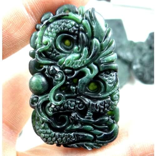 Natural stone Turquoises Quartz crystal hand-carved dragon amulet pendant for diy jewelry making necklace Accessories