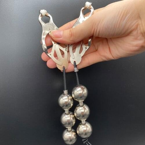 Pendant Stretch Gravity Ball Butterfly Nipple Clip Weight-bearing Breast Clip Correction For Women Sex Toys Adult Fun Products