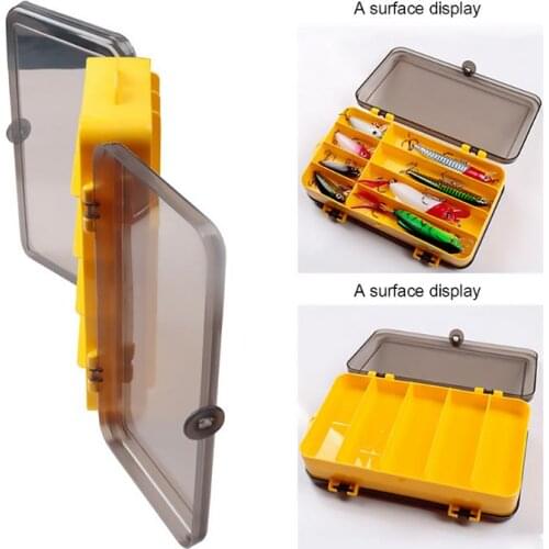 Portable Double-Sided Multifunctional Fishing Storage Box Portable Outdoor Fishing Lure Box Rock Organizer Fish Accessory Box