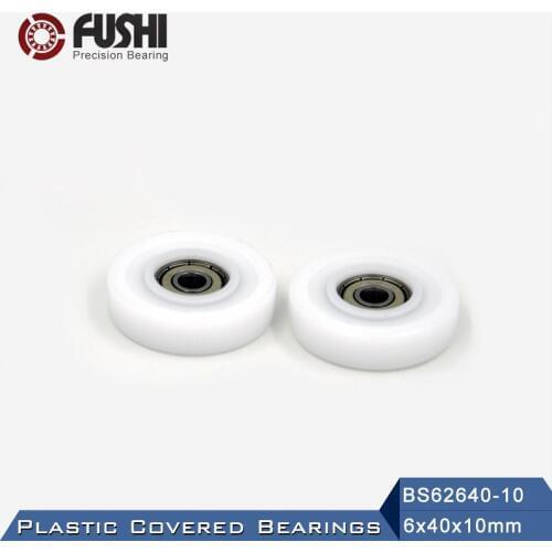 626 ZZ Ball Bearing Covered With POM Plastic 6*40*10 mm ( 2 PCS ) Plastic Pulley Bearings 626 Z 2Z