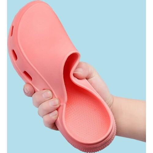 Scrub Nurse Clogs Medical Work Shoes Nursing Slip Resistance Light Weight Slippers Operating Room Thick Heels Sandals N-X03