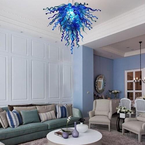 Modern LED Chandelier Lighting Lustre Living Room Villa Interior Decor Pendant Lamp Lighting Murano Glass Kitchen Fixtures