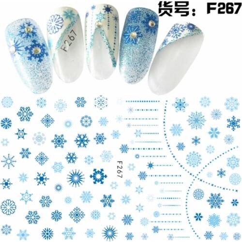 UPRETTEGO SUPER THIN SELF ADHENSIVE 3D NAIL ART NAIL SLIDER STICKER CHRISTMAS XMAS SNOW FLAKE BEAR FLOWER F261-270