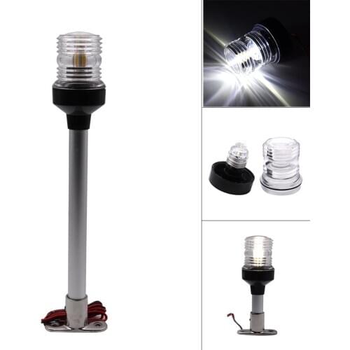 LED Navigation Anchor Light Super Bright Lighting 6/12 Inch Marine Boat Warning Lamp 360 Degree All Round Sailing Signal Light