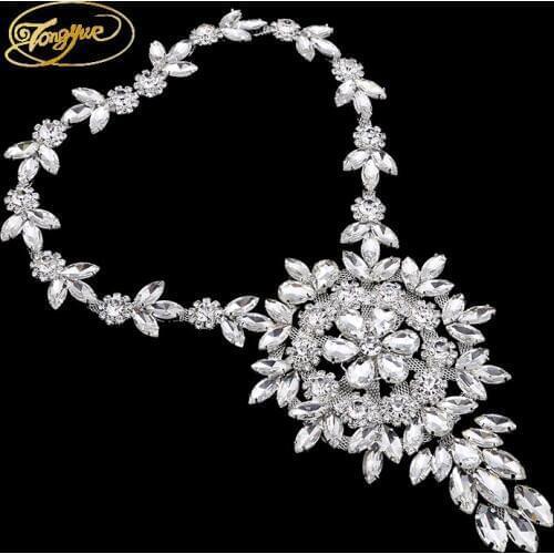 Three Kinds Color Glass Crystal Wedding Clothing Decoration DIY Fashion Clothing Sewing Applique Rhinestone Crafts