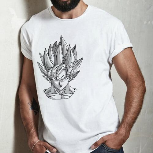 Vintage Dragon Ball Son Goku T-shirt Anime Men Clothing Funny Fashion Print Cartoons Harajuku Kawaii T-shirt Male Casual Tops