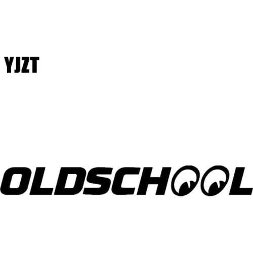 YJZT 14.7CM*1.9CM OLD SCHOOL Lovely Eyes Vinyl Decal Car Sticker Black Silver C10-01083