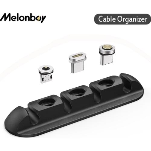 Melonboy 1-5 pcs cable organizer magnetic plug storage box phone charging cord management wire magnetic charging cable protector