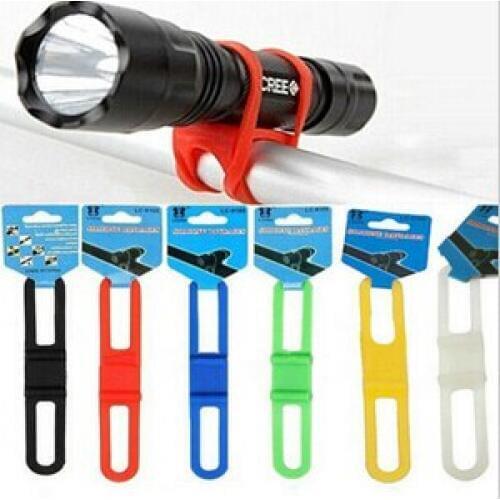 2Pcs Handlebar Silicone Strap Bike Front Light Holder Phone Fixing Elastic Tie Rope Cycle Bicicleta Torch Flashlight Bandages