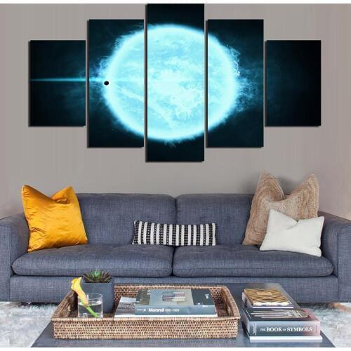 5 Panel Space Energy Planet Art Vega Painting Canvas Wall Art Picture Home Decoration Living Room Canvas Print