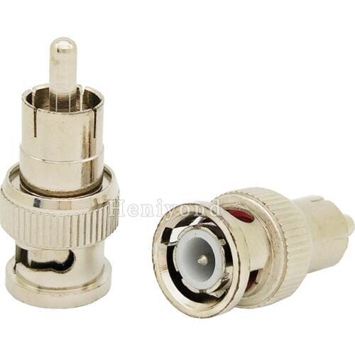 5pcs BNC Male to RCA Male Coax Cable Connector Adapter Female plug Coupler for CCTV Camera