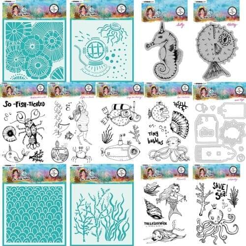 CH 2021 New Arrival Underwater world Metal Cutting Die or stamp DIY Scrapbooking Card Stencil Paper Craft Stamp Die Set