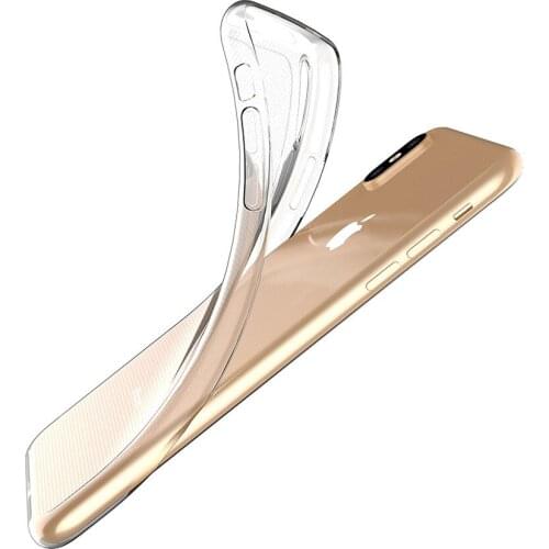 TPU Case for iphone X XS Transparent Soft TPU f Shockproof Phone Back Case for iphone X 10 Ten XS Protection Cover (Clear)