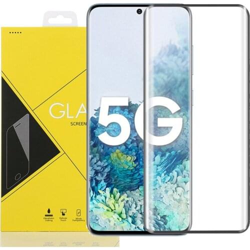 10pcs Full Coverage 3D Curved Tempered Glass For Samsung Galaxy S21 Ultra S20 Plus S10 E S9 Note 20 10 9 Screen Protector Film