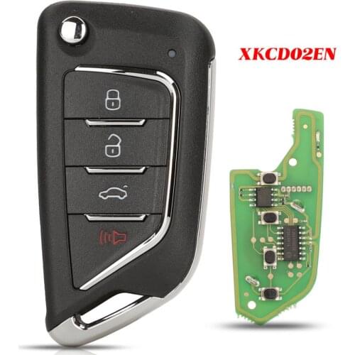 Jingyuqin 4 Buttons XKCD02EN Xhorse VVDI Wire Remote VVDI2 Car Key Fob For Xhorse VVDI MINI Key Tool