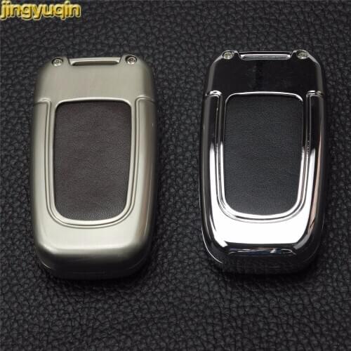 Jingyuqin For Kia K2 K5 Smart Key New Remote 3 Buttons Zinc Alloy+Leather Car Key Case Cover Car-styling