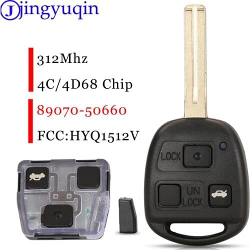 Jingyuqin For Lexus IS300 GS300 GS430 1998-2005 Car Key Fod HYQ1512V 315Mhz 4C Chip 3 Buttons Remote