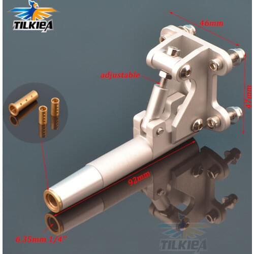 RC Boat 92mm Length Adjustable Stinger Drive With Bush for 6.35mm 1/4" Prop Shaft Flexible Shaft Flex Cable