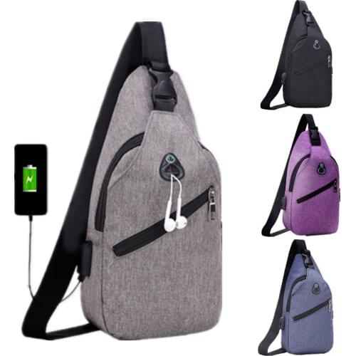 FIRECLUB New Multifunction USB Charging Crossbody Bag men Fashion Simple Leisure Shoulder Bag Short Trip Messengers Bag17x9x33cm