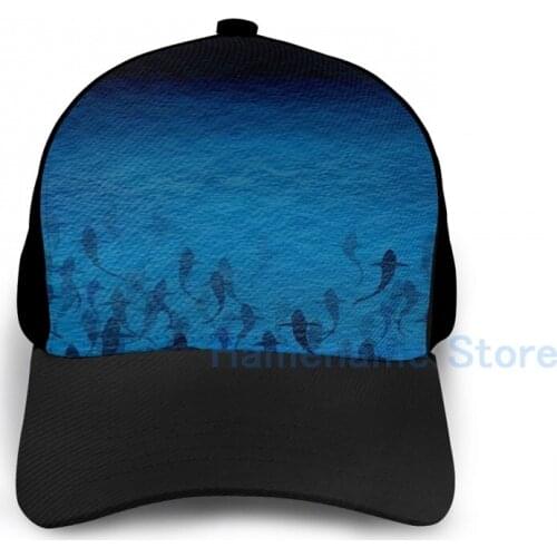 Fashion Sharks(2) Basketball Cap men women Graphic print black Unisex adult hat