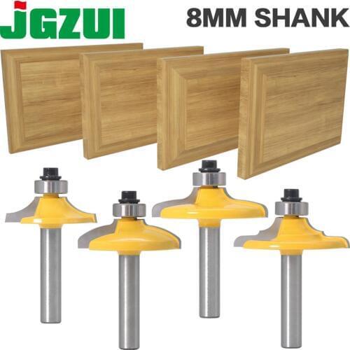 4PC 8mm Shank Drawer Front & Cabinet Door Front Router Bit Set - woodworking cutter woodworking bits