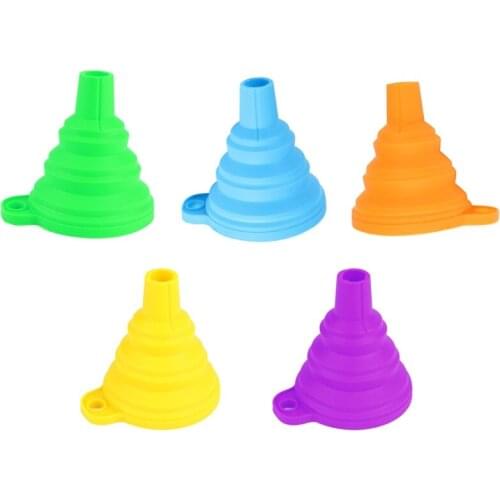 T3LB New Convenient Foldable Silicone Funnel DIY Diamond Painting Tools Optional Color for Kits Adults