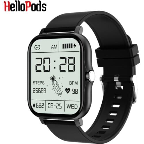 HelloPods 2021 New Smart Watch Men Women 1.69 Inch Full Touch Fitness Tracker Bluetooth Call Smartwatch PK P8 Plus Pro GTS 2