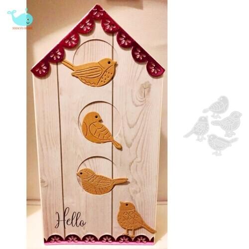 New design 4Pcs Birds Animal Craft Metal Cutting Dies cut die Cute Scrapbooking Paper Card Craft Embossing Die Cuts 2020
