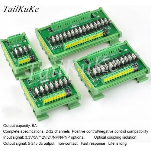 Single Chip Microcomputer PLC Signal Amplifier Board Input and Output NPN/PNP Input Photocoupler Isolation